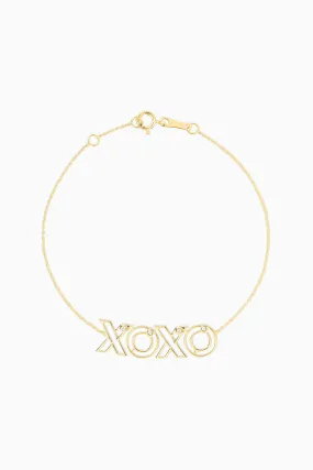 10kt Gold & Diamond Covet 4 Letter Bracelet