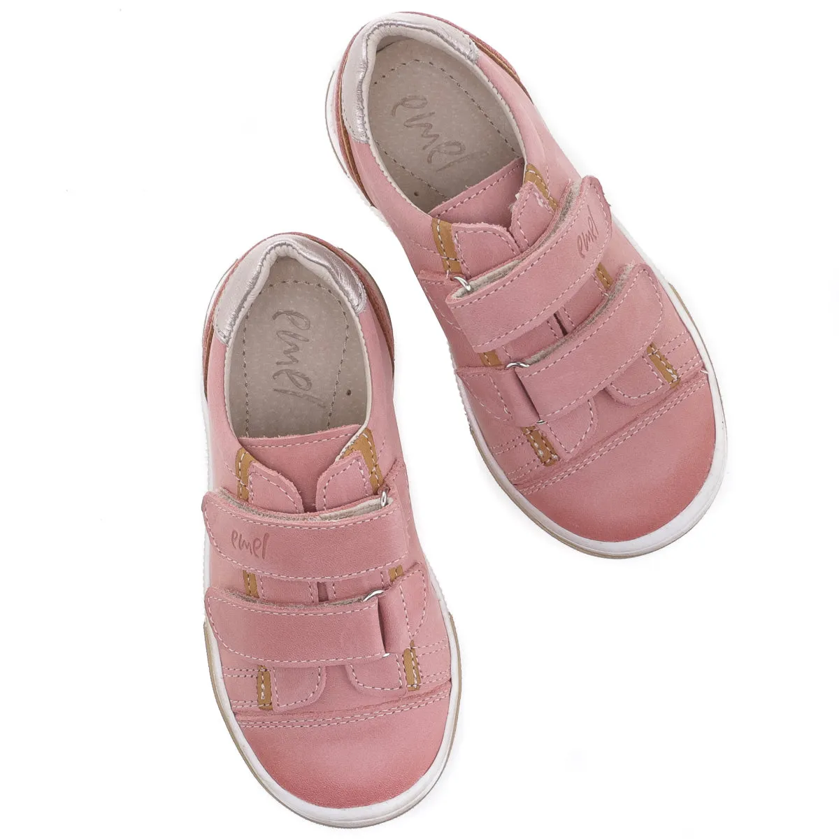 (2066B-3) Low Velcro Trainers coral