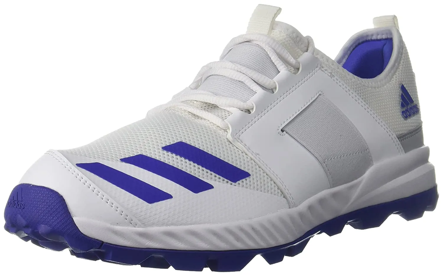 Adidas Cricup 21 Men's Cricket Shoes - Feather White/Sonic Ink/Stone