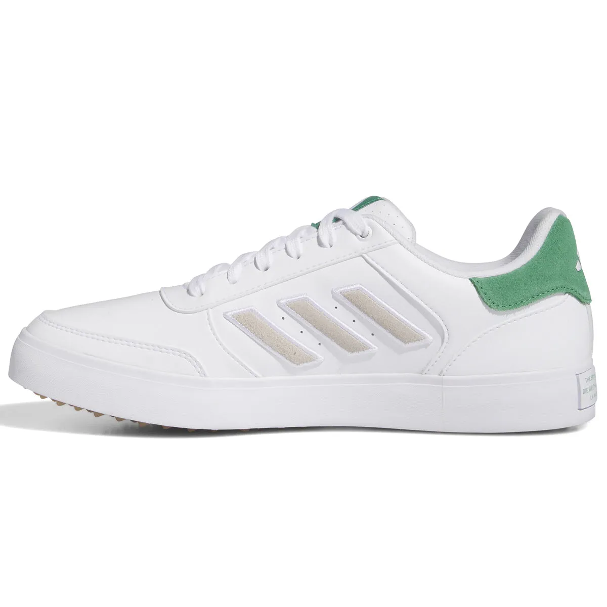 adidas Retrocross 24 Spikeless Golf Shoes - White/Preloved Green