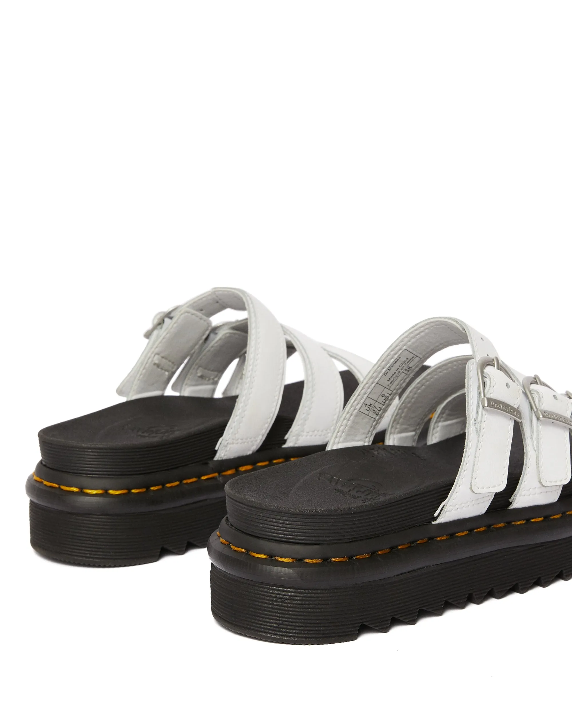 BLAIRE SLIDE WHITE HYDRO LEATHER SANDAL