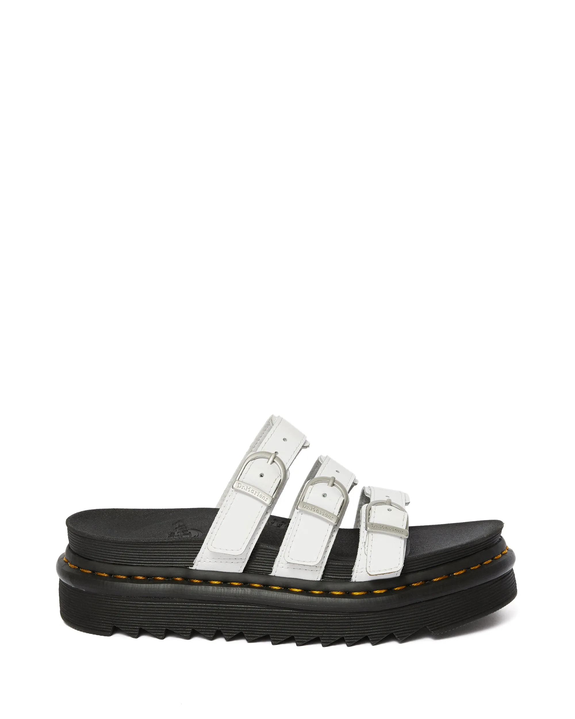 BLAIRE SLIDE WHITE HYDRO LEATHER SANDAL