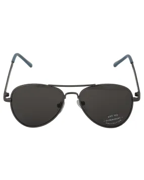 Carlton London Black Lens & Gunmetal-Toned Aviator Sunglasses With Uv Protected Lens For Boy