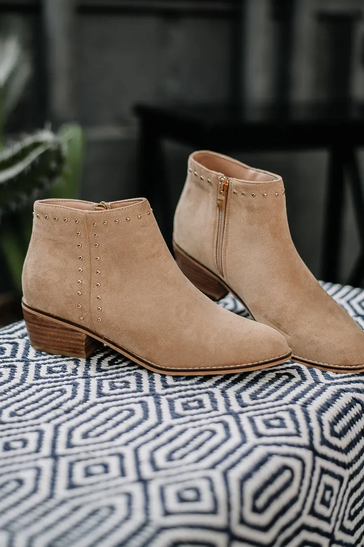 Casanova Ankle Booties | Camel Suede