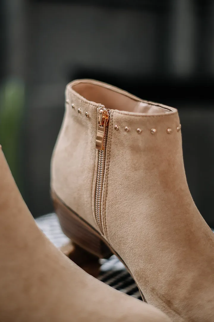 Casanova Ankle Booties | Camel Suede