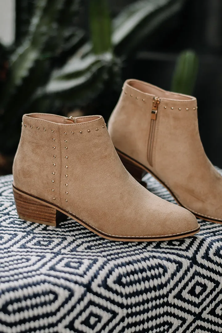 Casanova Ankle Booties | Camel Suede