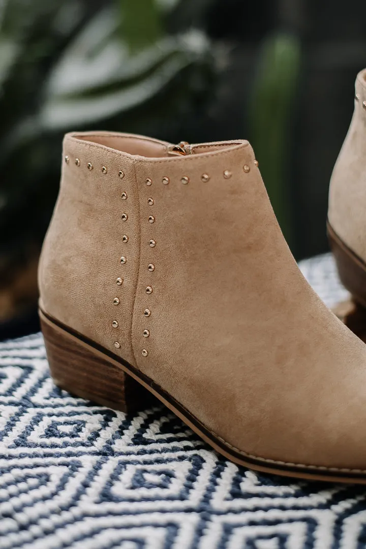 Casanova Ankle Booties | Camel Suede