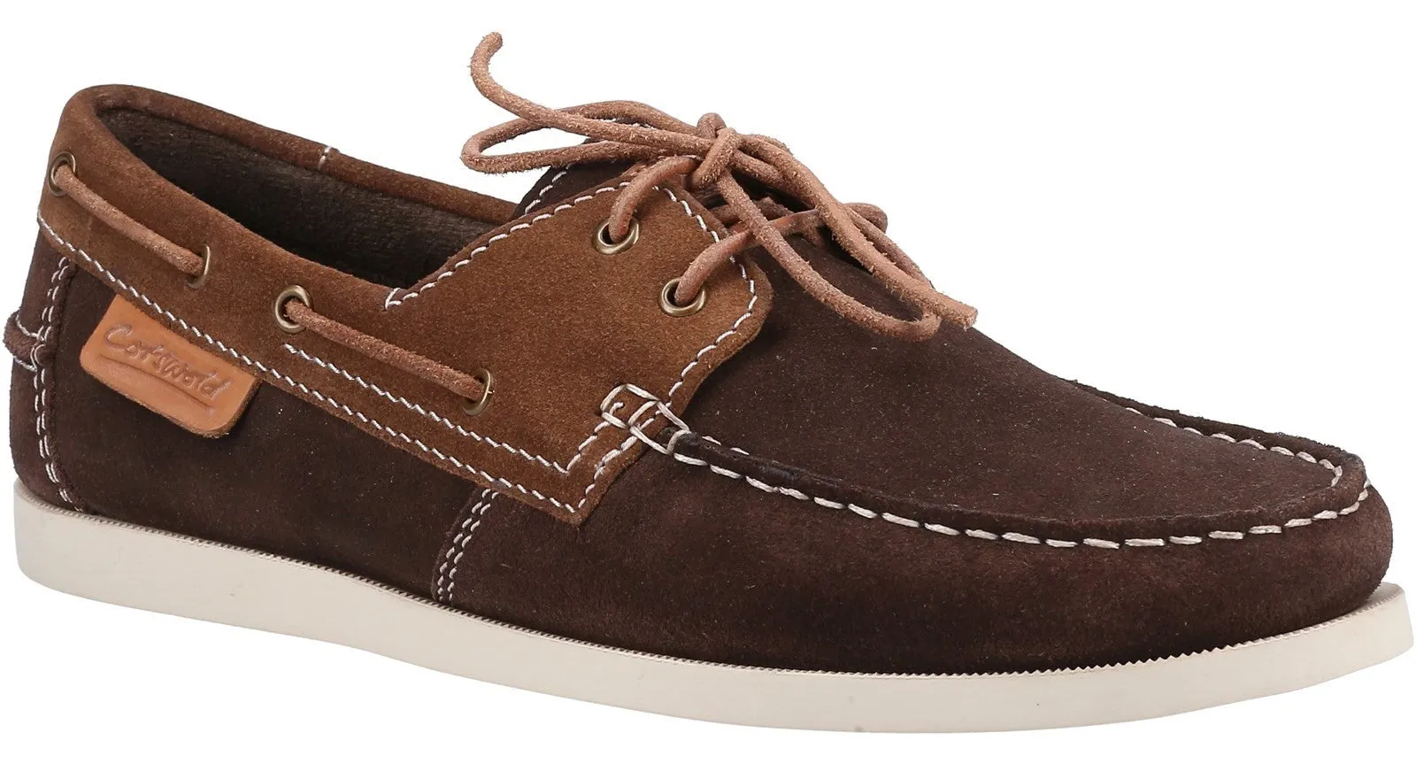 Cotswold Mitcheldean Mens Leather Lace Up Boat Shoe