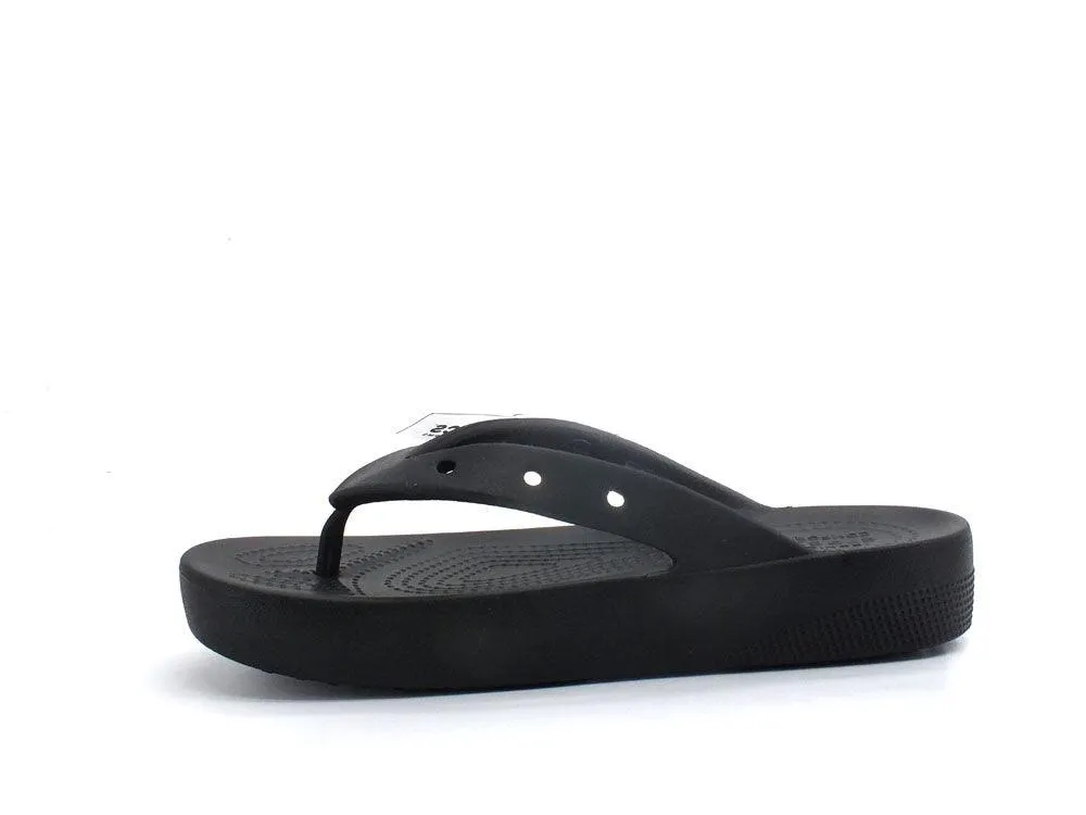 CROCS Classic Platform Flip W Ciabatta Gomma Black Nero 207714-001