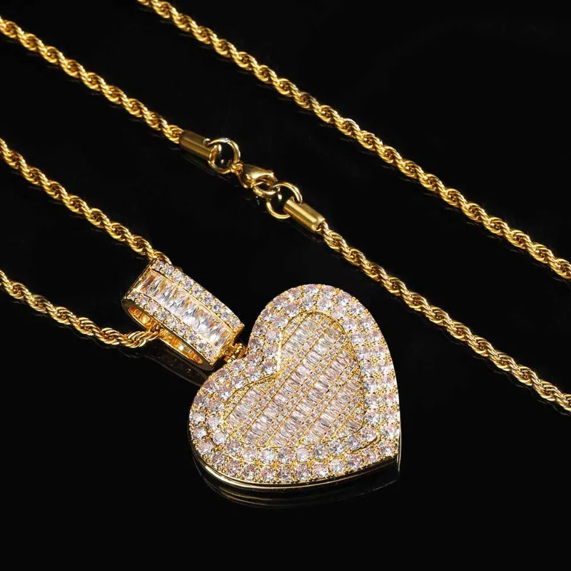 【Custom】Heart Shaped Flip cover Photo Frame Pendant