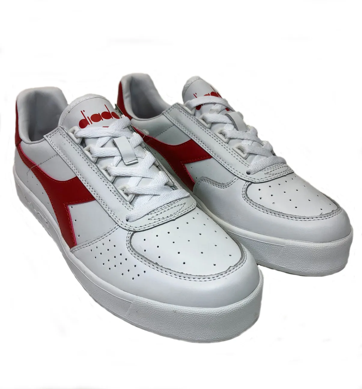 Diadora B Elite White Red Sneaker Shoes