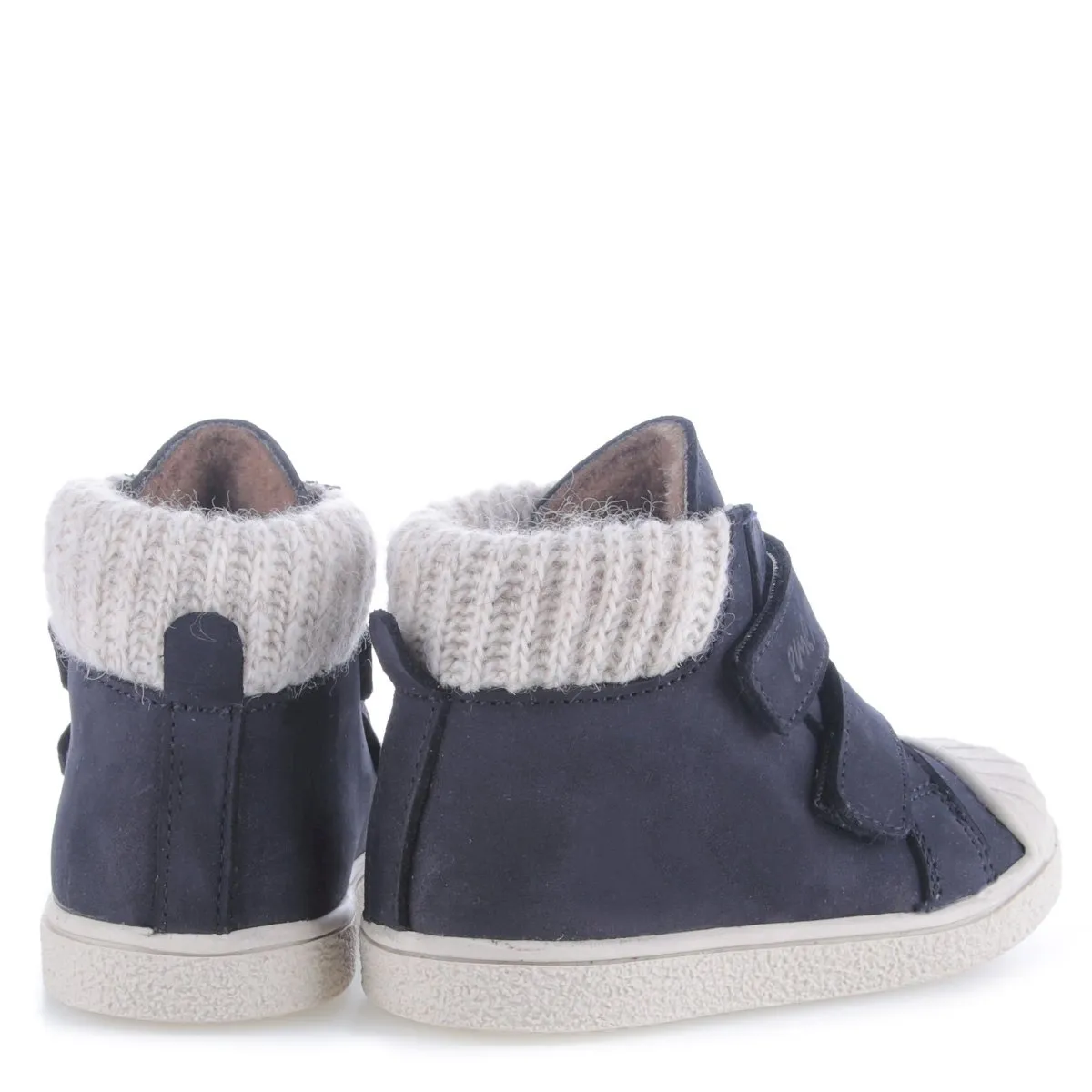 (EY2758-2) Emel winter velcro shoes - Blue navy