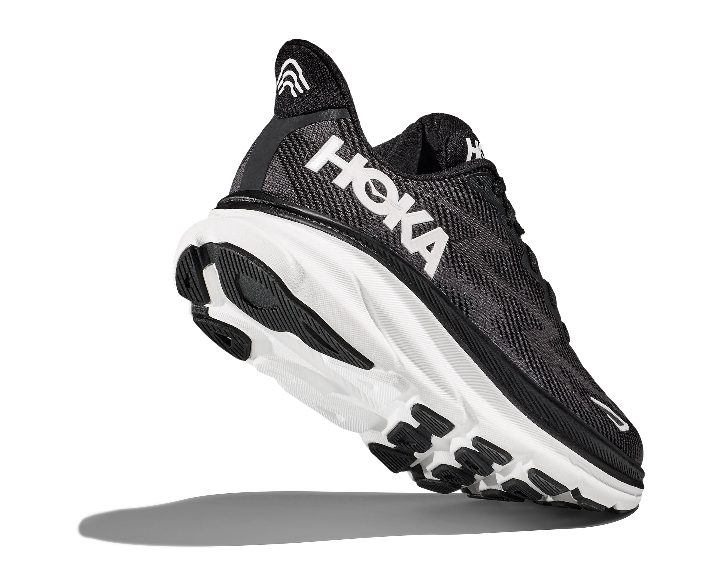 HOKA Men's Clifton 9 Wide Black/White