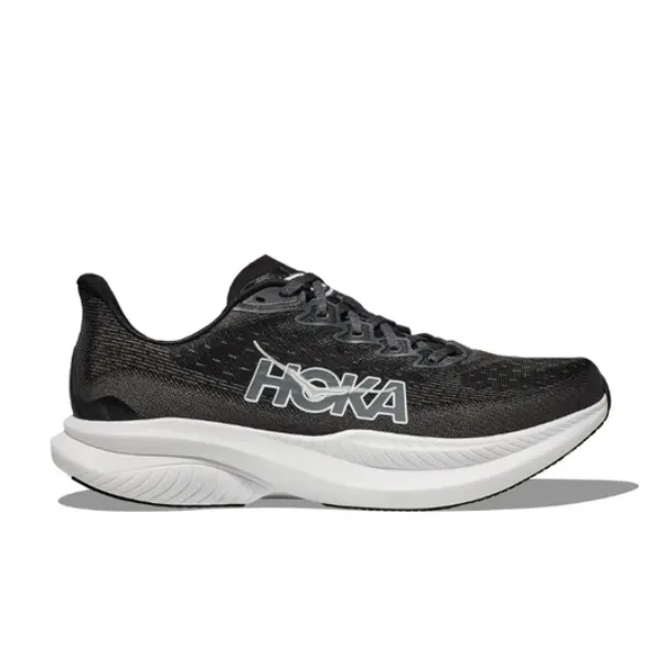 HOKA Men's Mach 6 (Wide Width) Black/White