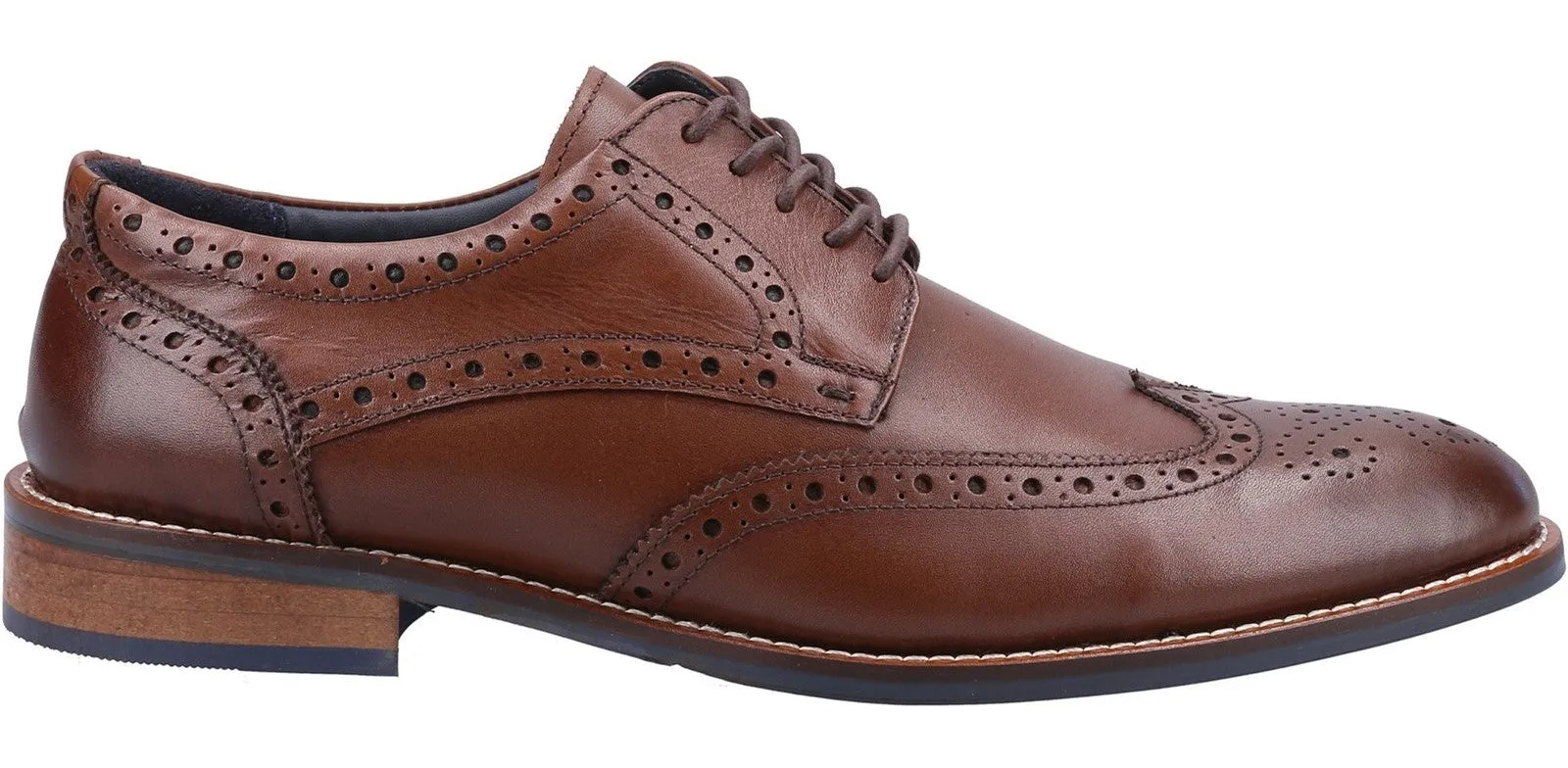 Hush Puppies Dustin Mens Leather Lace Up Brogue Shoe