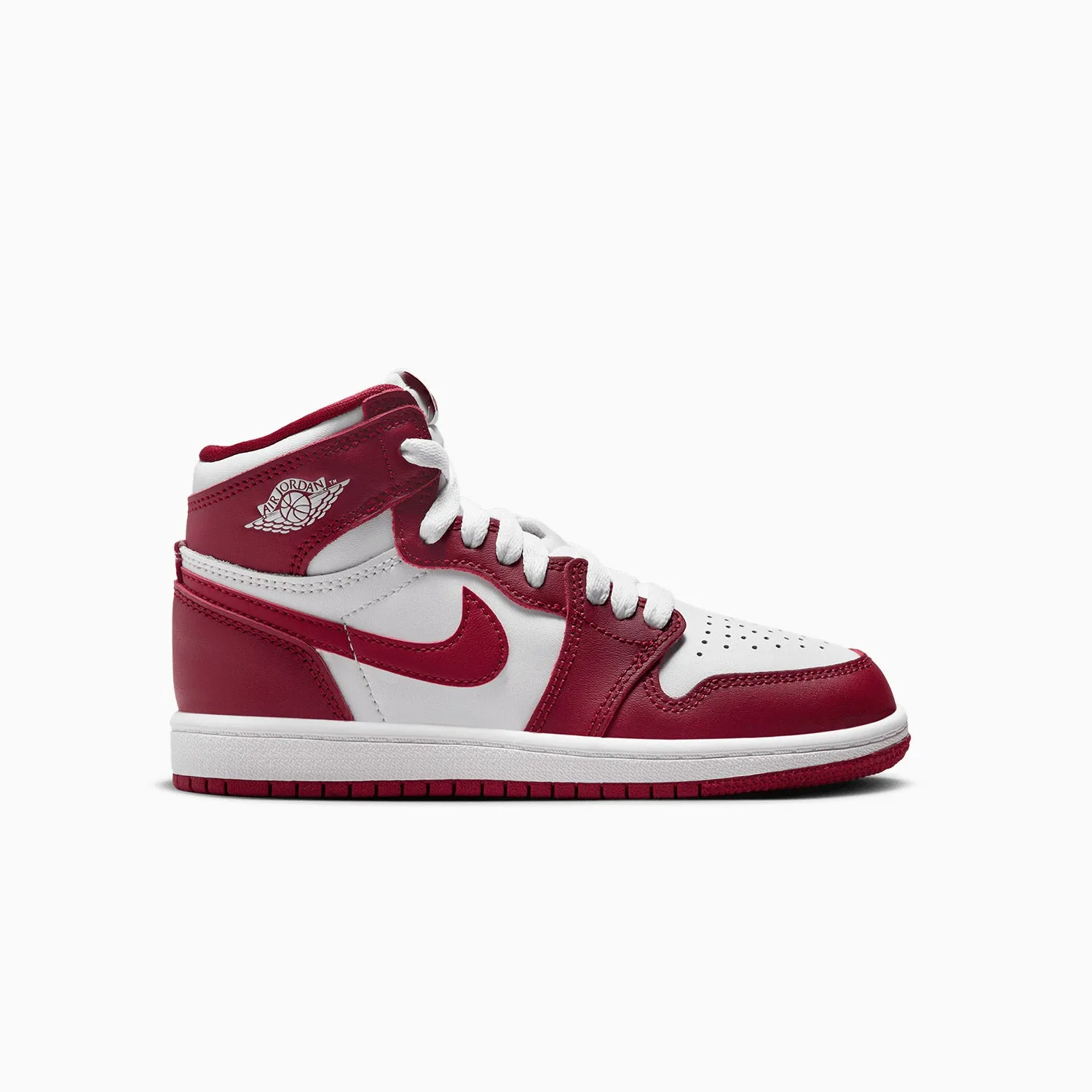 Kid's Air Jordan 1 Retro OG White Team Red Pre School