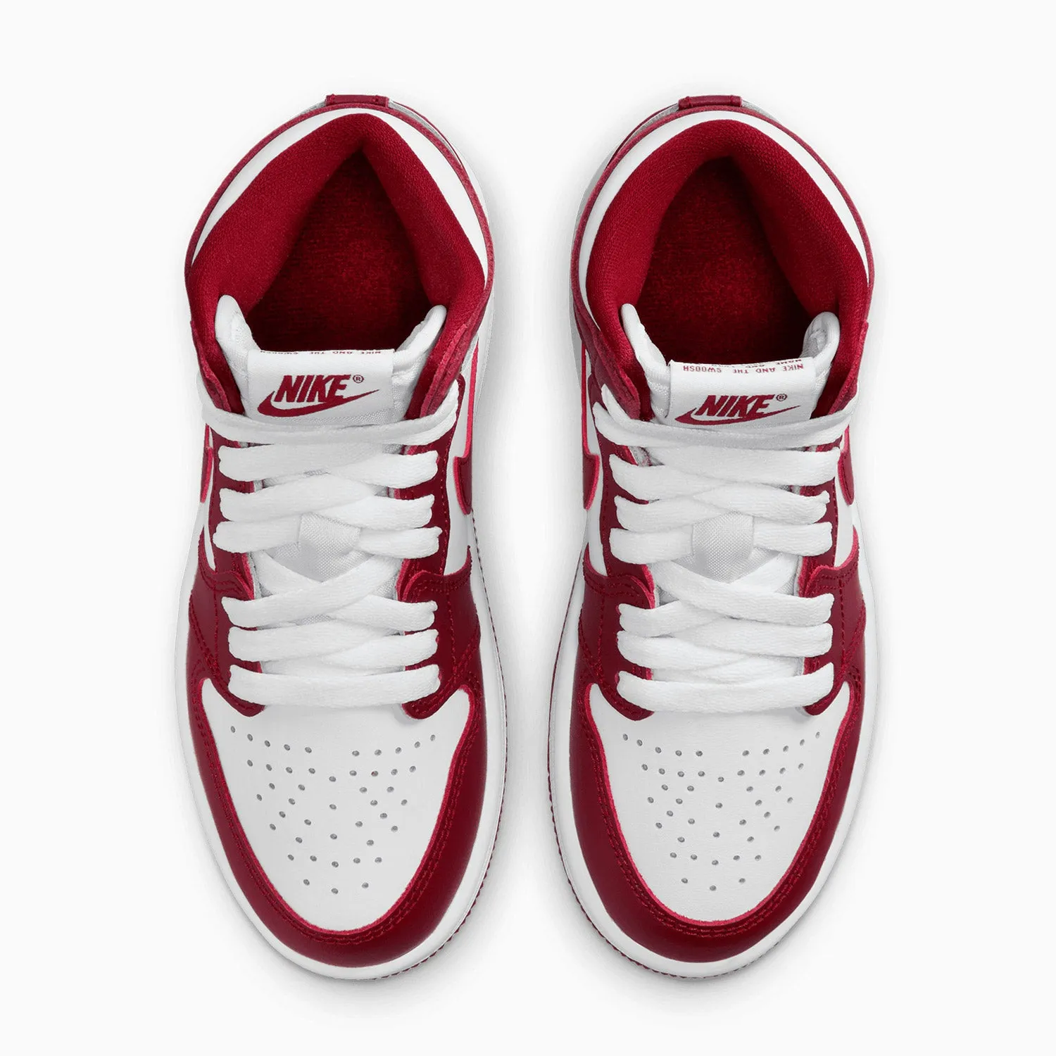 Kid's Air Jordan 1 Retro OG White Team Red Pre School