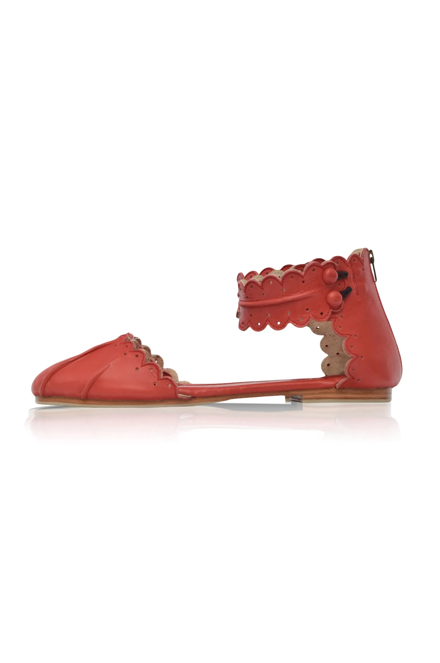 Love Bird Leather Flats