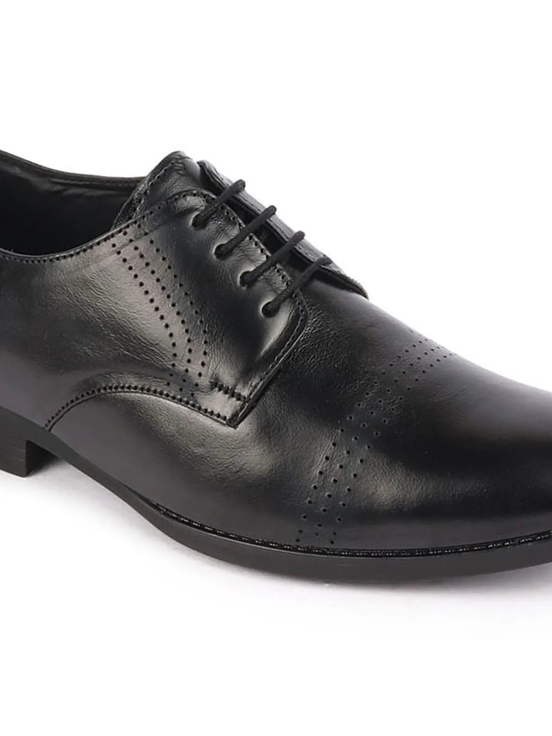 Men Black Party Formal Office Genuine Leather Lace Up Shoes