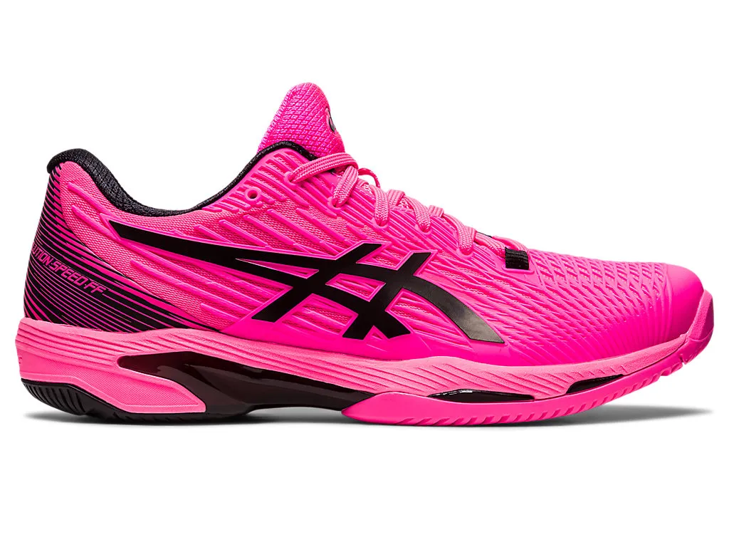 Men's Asics Solution Speed FlyteFoam 2 Clay, Hot Pink/Black, 12 D Medium