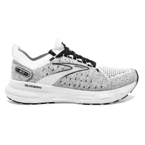 Men's Brooks Glycerin StealthFit 20, White/Grey/Black, 15 D Medium