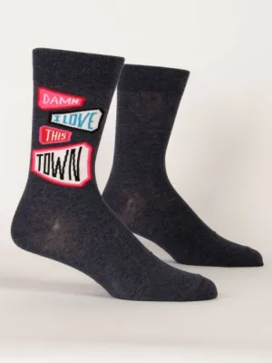 Men’s Damn I Love This Town Crew Socks