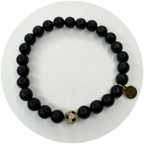 Mens Matte Black Onyx with Pavé Soccer Ball