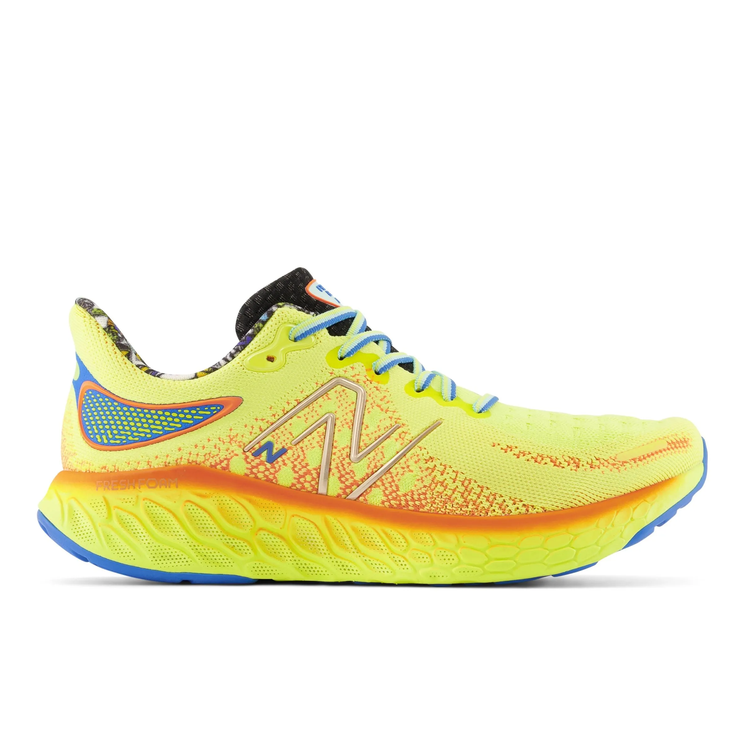 Men's New Balance Fresh Foam X 1080v12, Lemonade/Serene Blue, 10.5 D Medium