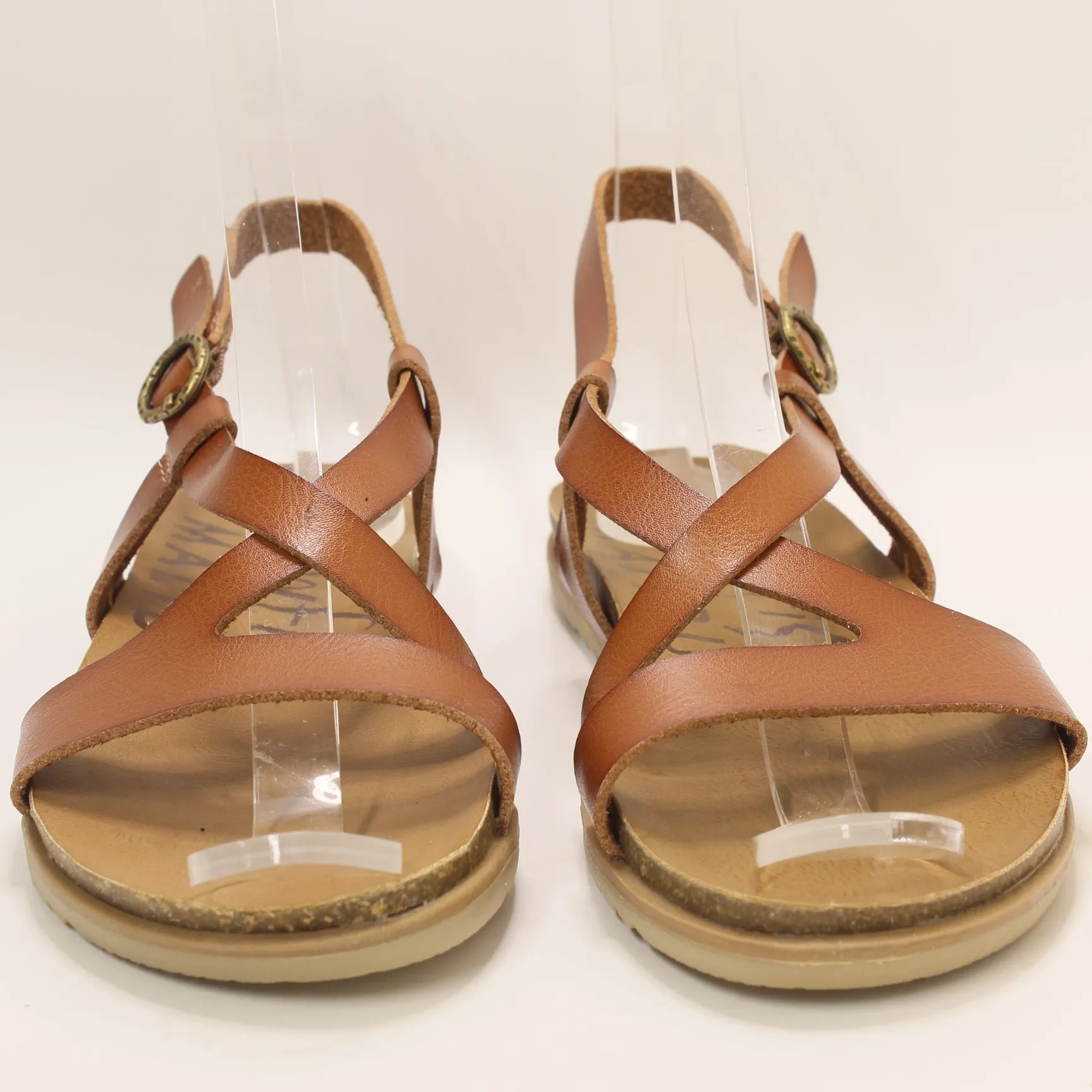 Odd Sizes - Womens Blowfish Malibu Mercury Sandal Wood Dyecut UK Sizes - Right 3/Left 4