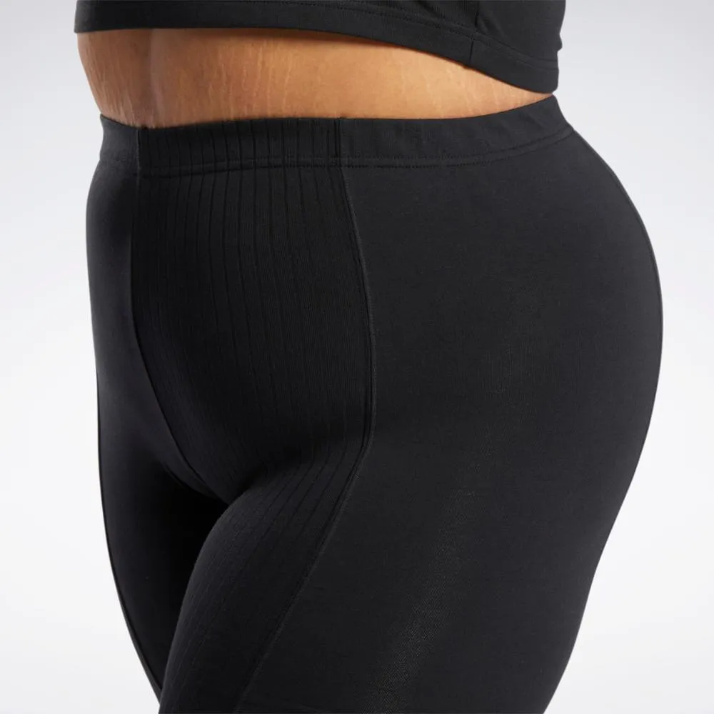 Reebok Apparel Women Reebok Classics High-Rise Leggings (Plus Size) BLACK