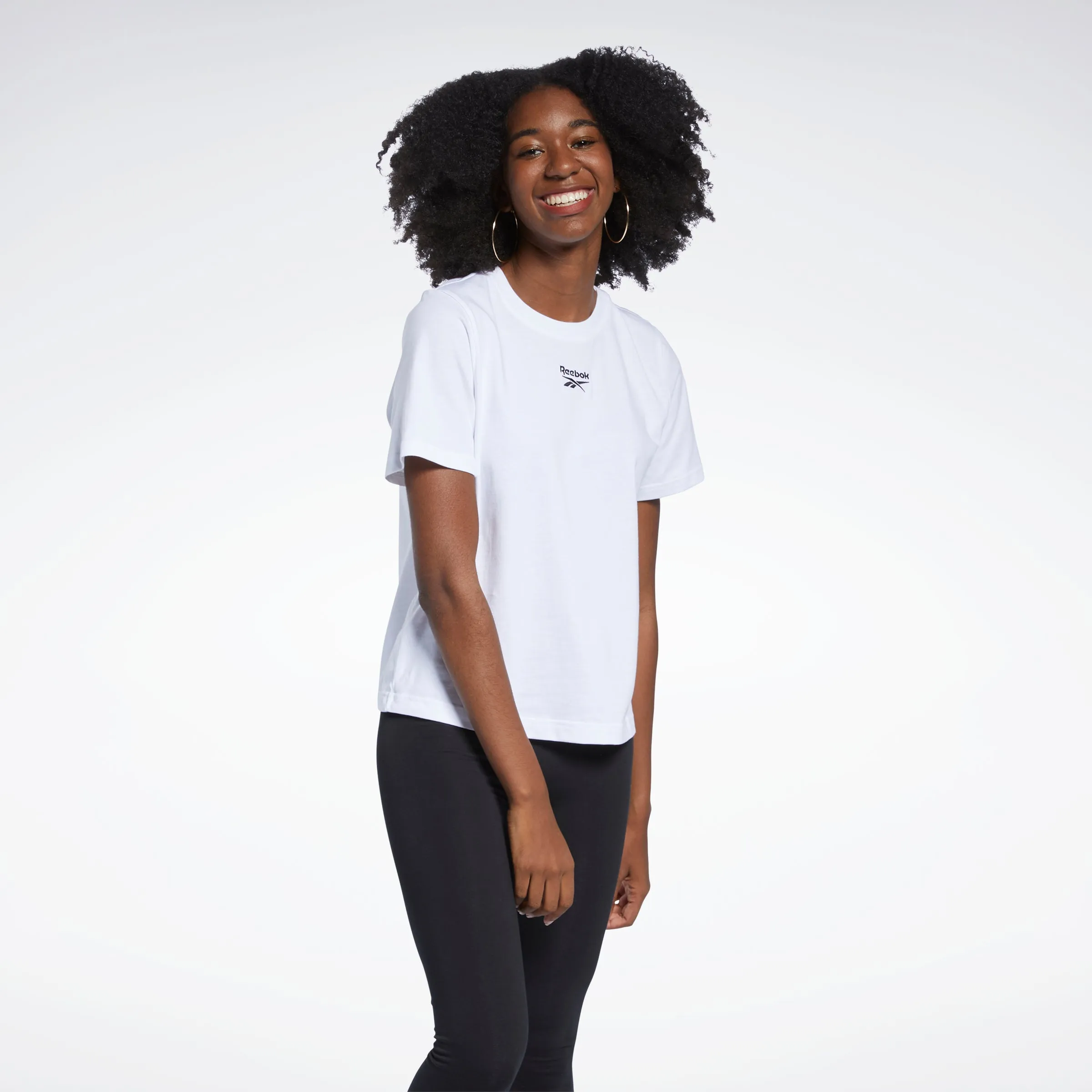 Reebok Apparel Women Reebok Classics Small Logo T-Shirt White/Black