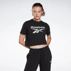 Reebok Apparel Women Reebok Identity Cropped T-Shirt Black