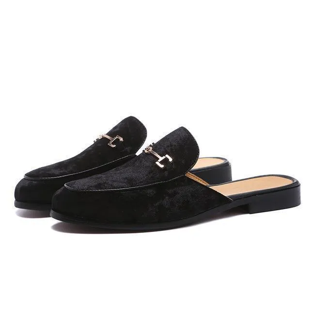 Suede Slip-On Sandals