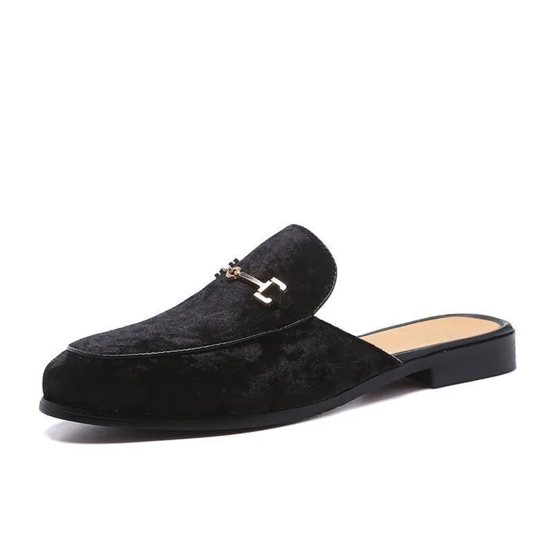 Suede Slip-On Sandals