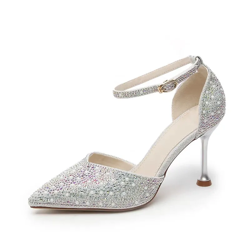 The Berlitze Wedding Bridal Gold Strapped Heels