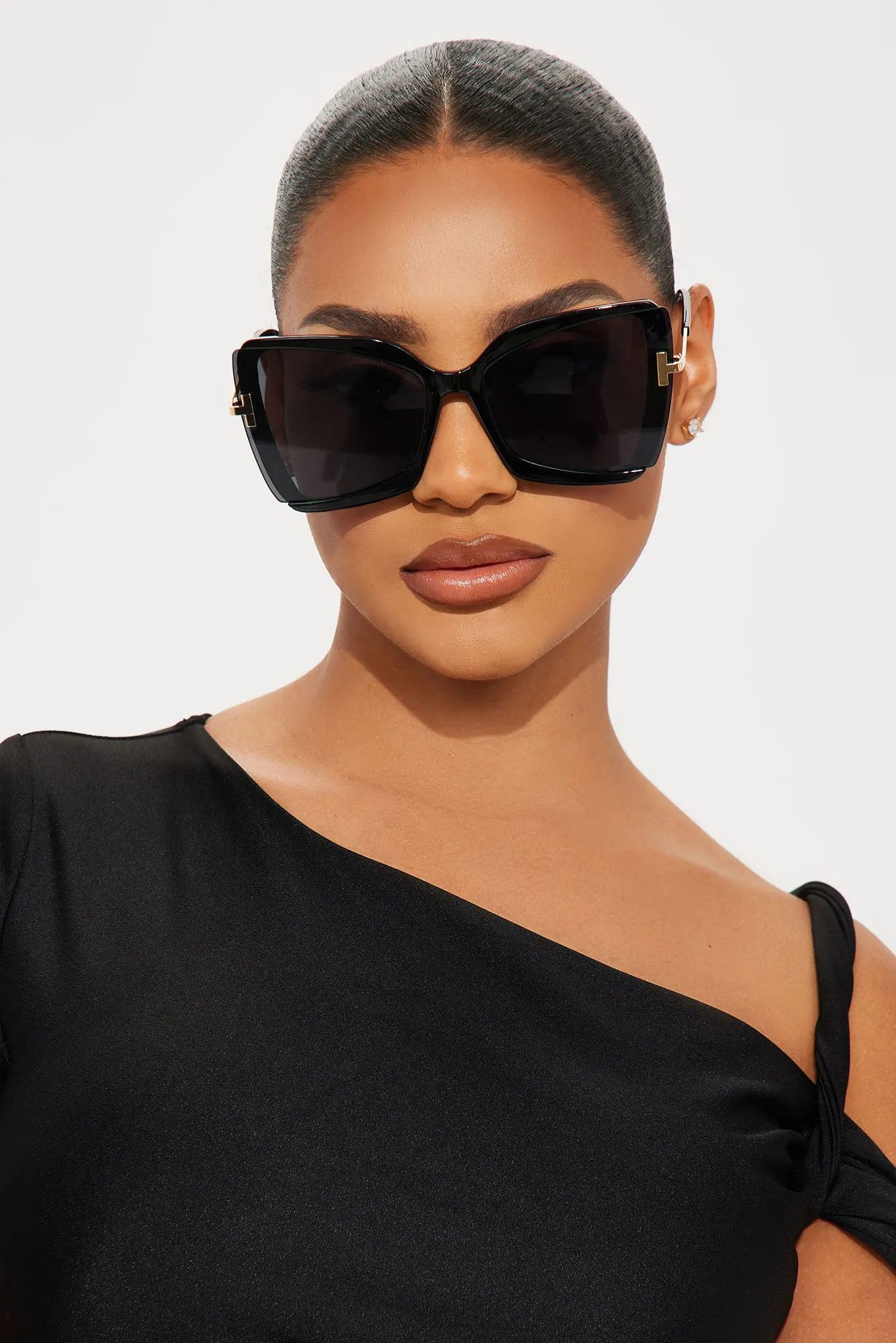 Think Twice About It Sunglasses - Black