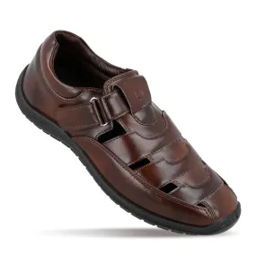 Walkaroo Xgo Gents Solid Roman Sandals  - WF6259 Brown