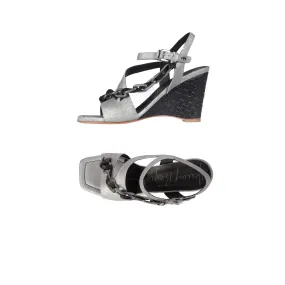 Wedge Jewel Sandal Graffiato Silver