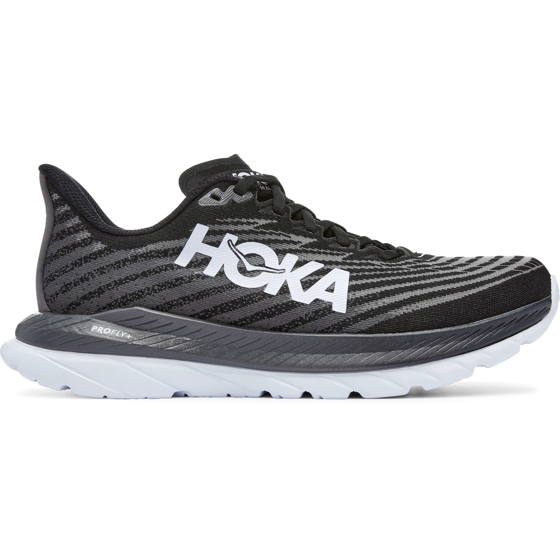 Women's Hoka One One Mach 5, Black/Castlerock, 7 B Medium